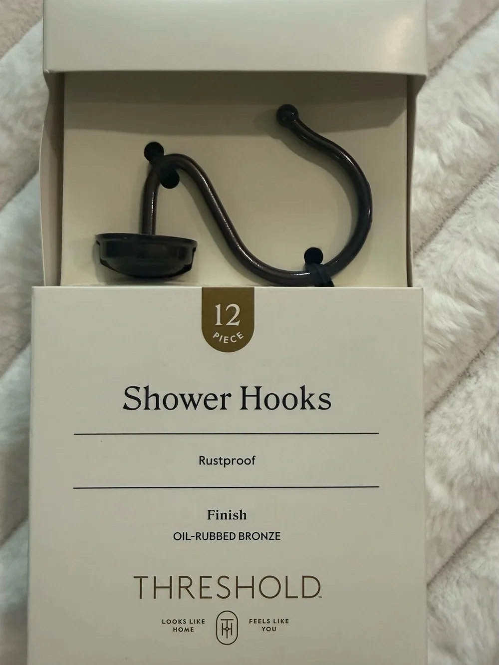 Threshold Oil-Rubbed Bronze Shower Hooks - Brown